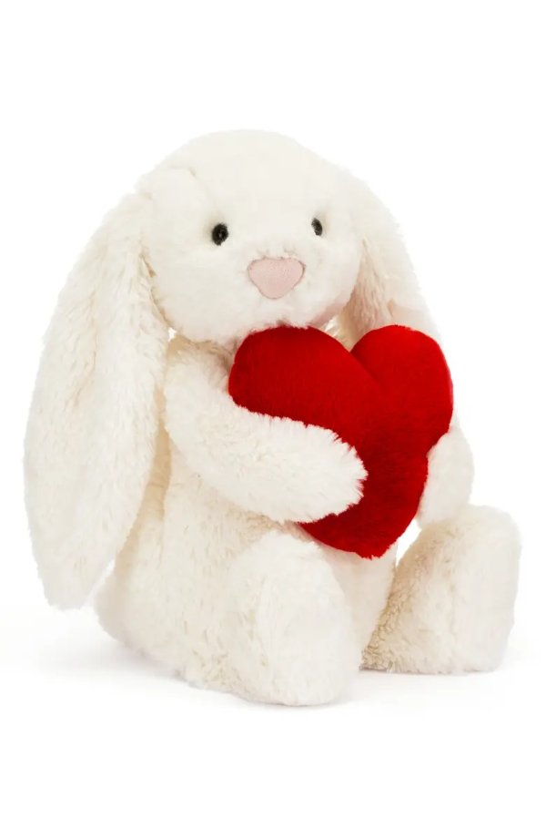 Bashful Love Heart Bunny Stuffed Animal