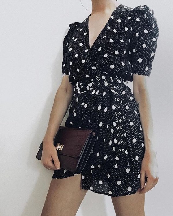 Moonlight Dot-Printed Dress