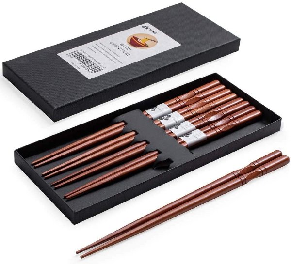 MFJUNS 5-Pairs Reusable Chopsticks Set