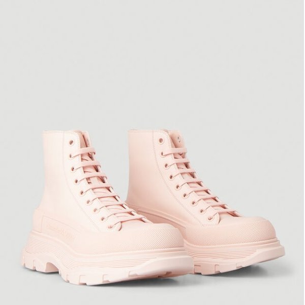 Tread Slick Ankle Boots in Pink