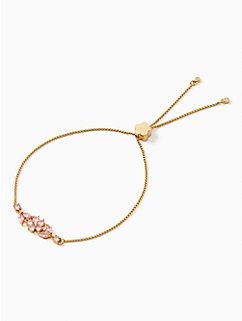 gleaming gardenia flower slider bracelet