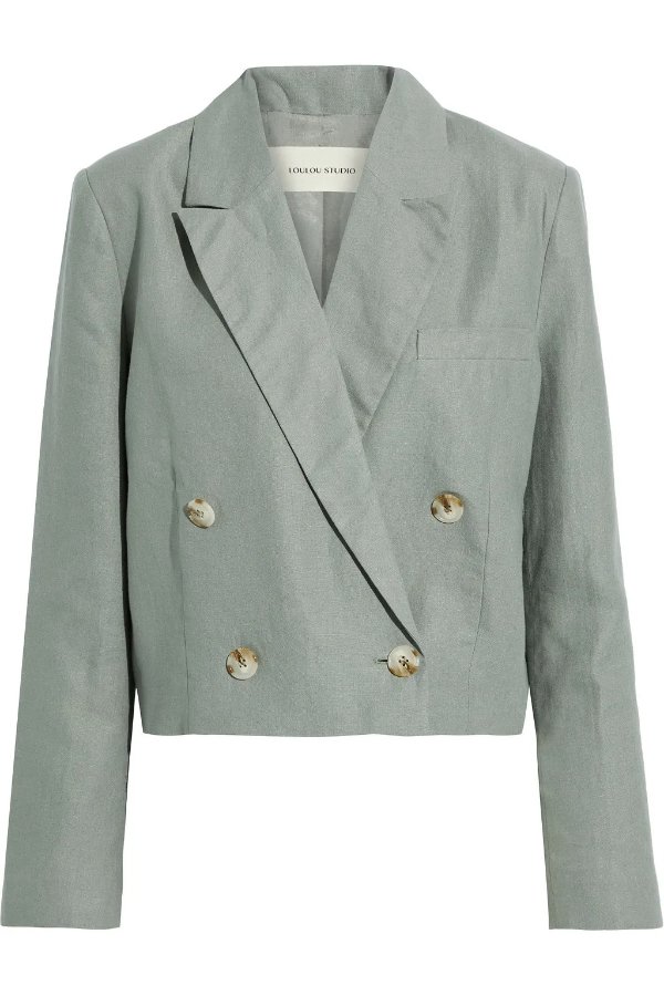Chagos cropped linen blazer