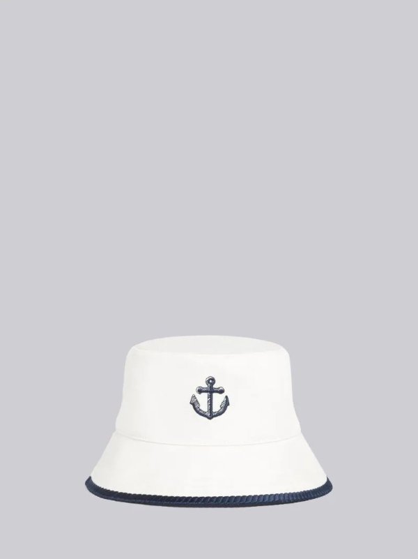 Anchor Embroidery Bucket Hat | Thom Browne Official