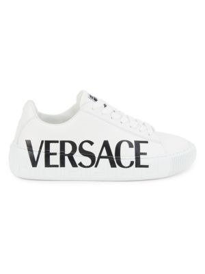Logo Low Top Leather Sneakers