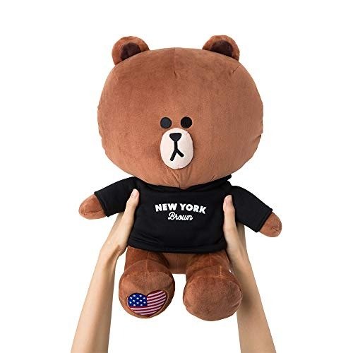 Plush Figure - New York Brown Character Cute Soft Sitting Stuffed Doll, 16 Inches