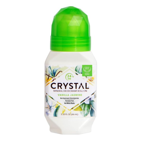 Crystal Mineral Deodorant Roll-On, Vanilla Jasmine, 2.25 fl oz