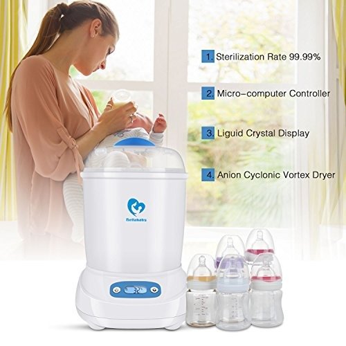 婴儿奶瓶消毒干燥器，带旋风干燥和液晶显示器