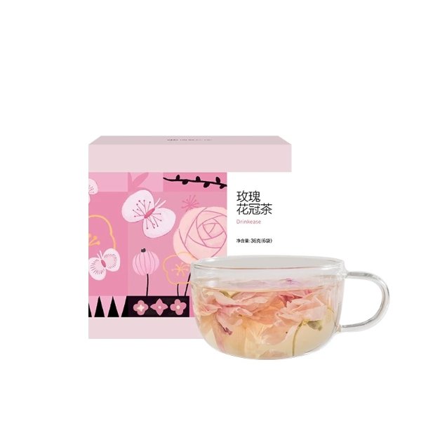【中国直邮】玫瑰花冠茶 6克*6袋