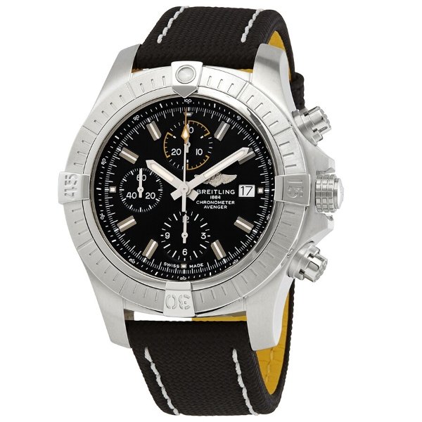 Avenger Chronograph Automatic Black Dial Men's Watch A13317101B1X1
