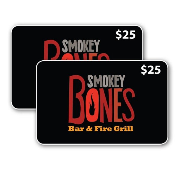 Smokey Bones Bar & Fire Grill $50 Value Gift Cards - 2 x $25 - Sam's Club