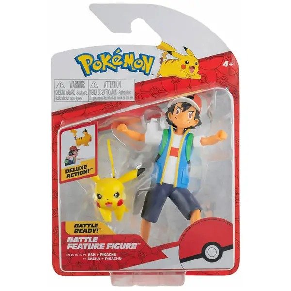 Pokemon Pikachu and Ash Ketchum Battle Ready Figure 2 Pack