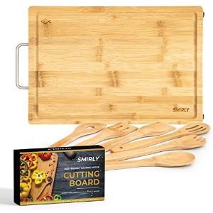 Smirly Bamboo Cutting Board for Kitchen