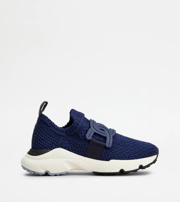 Slip-On Sneakers in Fabric - BLUE