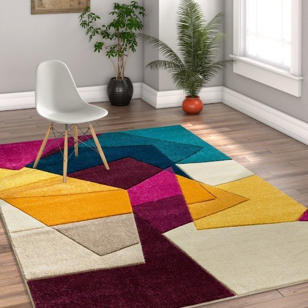 Well Woven Ruby Bombay Modern Geometric Violet RU-28 Area Rug - Contemporary - Area Rugs - by Well Woven