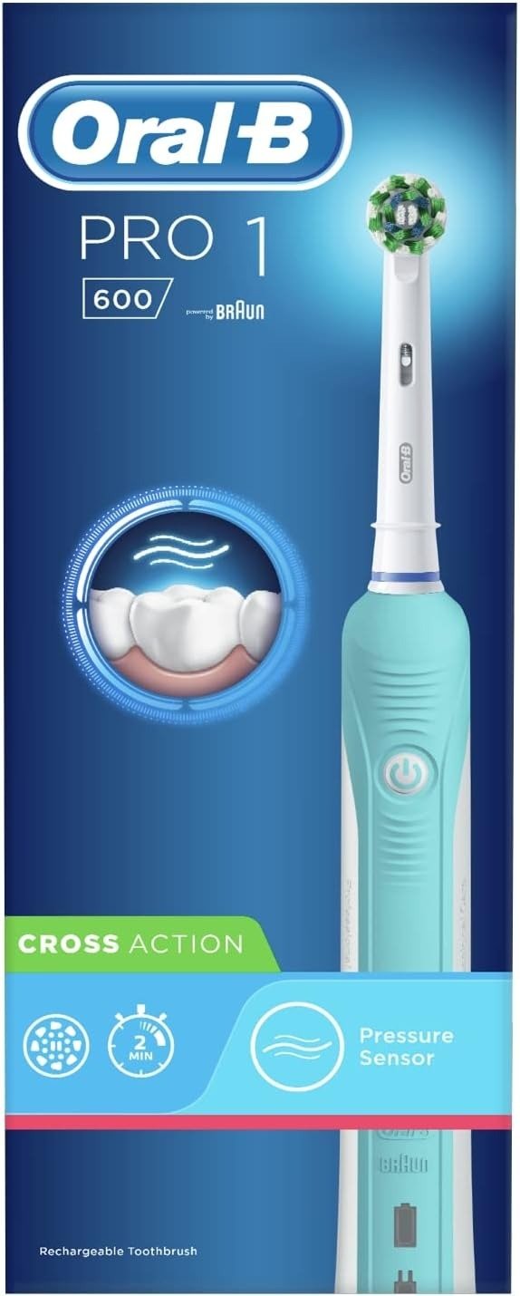 欧乐B Trizone 600 电动充电牙刷 内置博朗电源 -- 英国版 深层清除浅蓝色