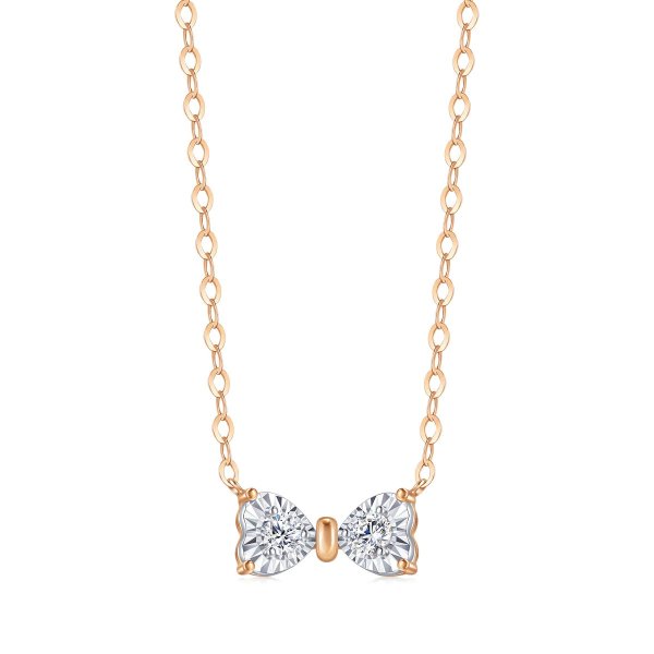 Daily Luxe Daily Luxe 'Fantasy' 18K Gold (Multi-coloured) Diamond Bowtie Necklace | Chow Sang Sang Jewellery eShop