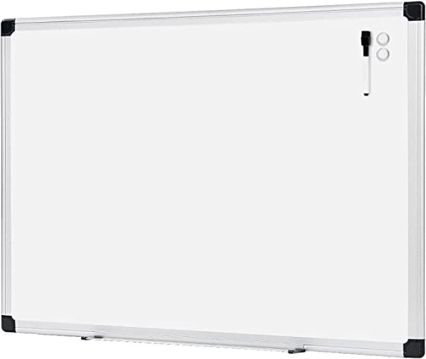 Magnetic Dry Erase White Board, 35 x 47-Inch Whiteboard - Silver Aluminum Frame
