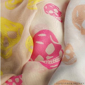 Alexander McQueen意大利制造100%真丝围巾