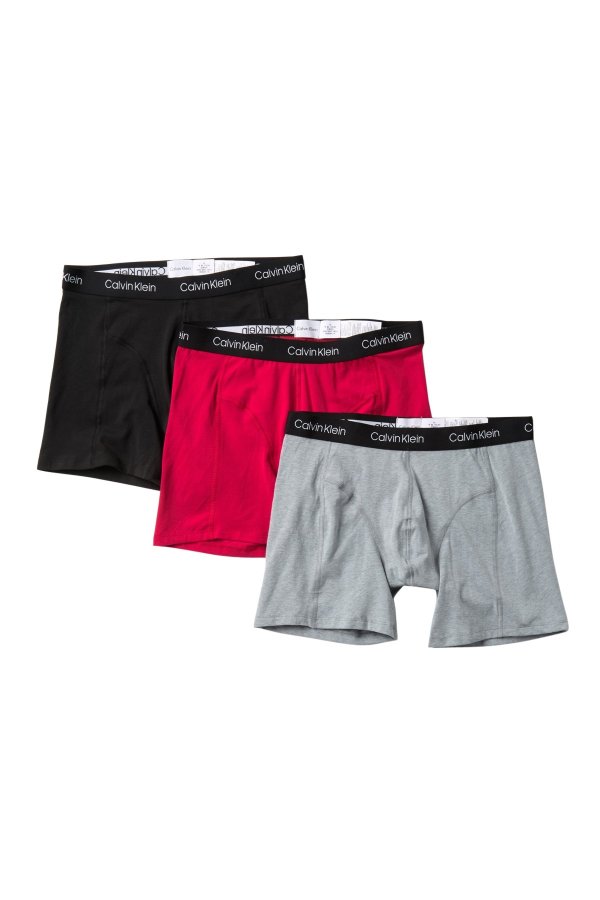 Cotton Boxer Briefs - Pack of 3