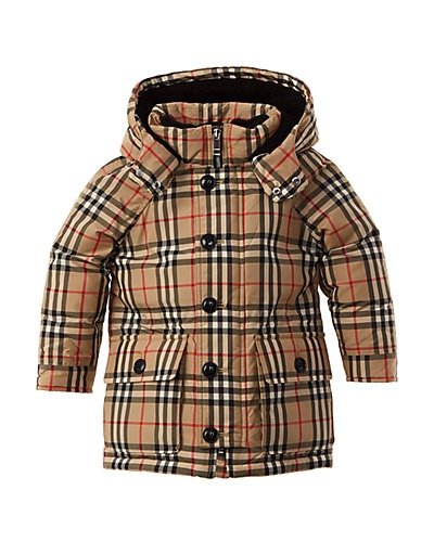 Burberry Vintage Check Hooded Down Puffer Jacket