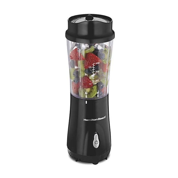 Personal Smoothie Blender with 14 oz Travel Cup and Lid, Matte Black 51101AV
