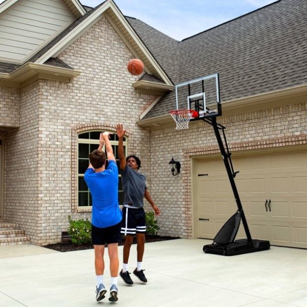 54" Shatter-proof Polycarbonate Exactaheight® Portable Basketball Hoop