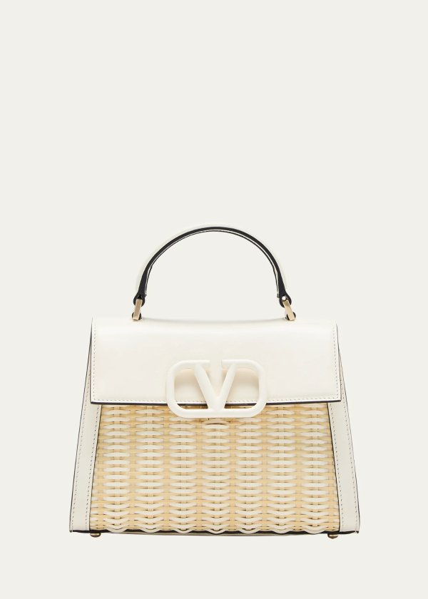 VSLING Small Straw Top-Handle Bag