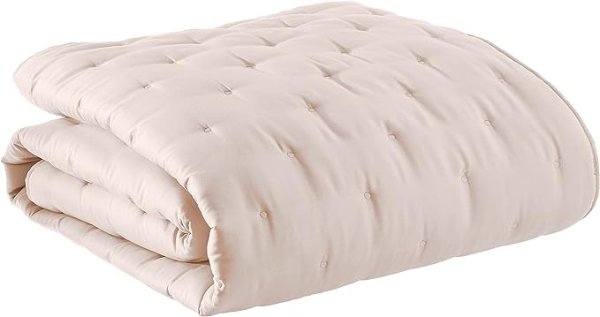 Amazon Aware Recycled Polyester and Cotton Blend Quilt, Full/Queen, Pale Pink
