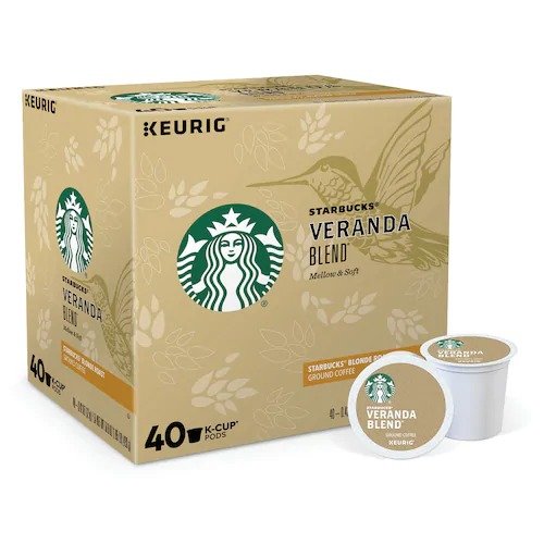 Starbucks Veranda Blend Coffee, Keurig® K-Cup® Pods, Light Roast, 40 Count