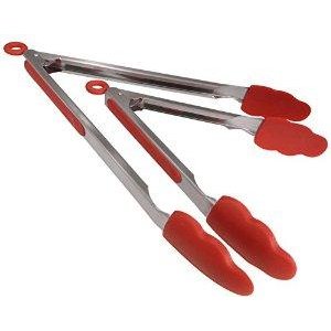 Ouddy Stainless Steel and Silicone Tongs Silicone Utensils Set
