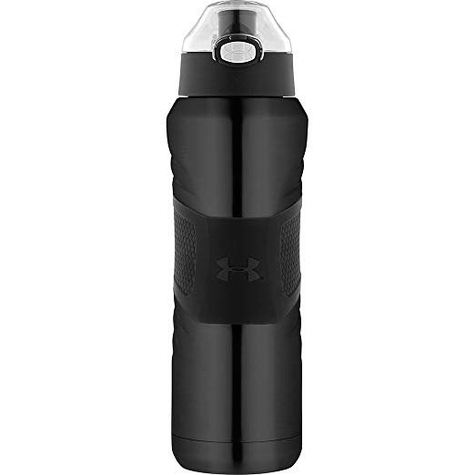 Under Armour Dominate 24 Ounce Vacuum Insulated Bottle, Gloss Black