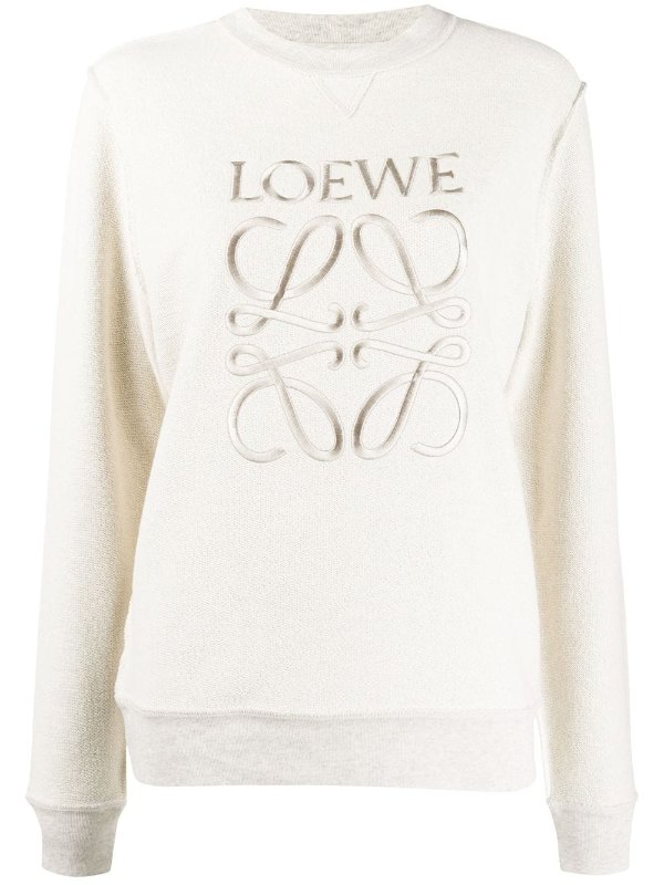 embroidered anagram crewneck sweatshirt