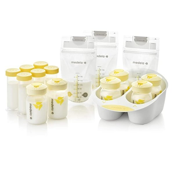 Breast Milk Storage Solution Set, Breastfeeding Supplies & Containers, Breastmilk Organizer, Made Without BPA