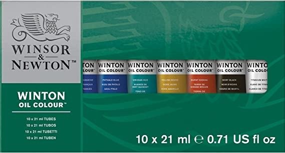 Winton Oil Colour Paint Basic Set, Ten 21ml Tubes