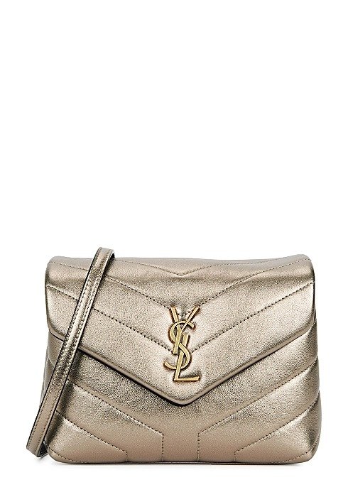 Loulou Toy gold leather cross-body bag