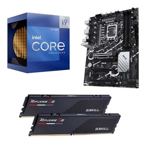 Core i9-12900K, ASUS Z790-V Prime WiFi DDR5, G.Skill Ripjaws S5 32GB Kit DDR5 6000, Computer Build Bundle