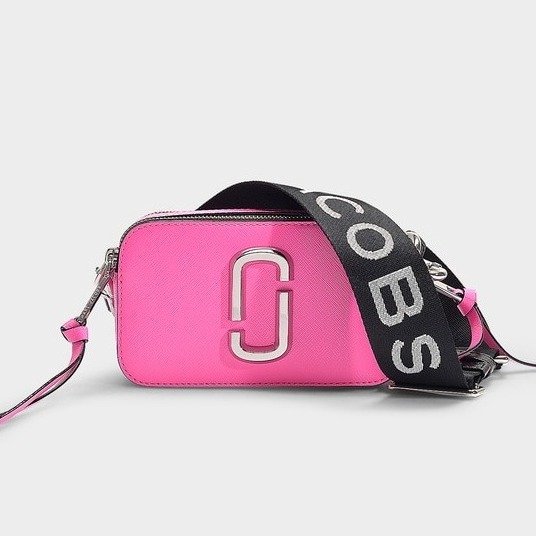 Snapshot Fluoro Bag in Bright Pink Leather with Polyurethane Coating