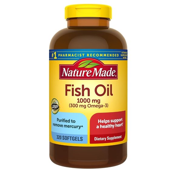Fish Oil 1000 mg Softgels, 320 Softgels