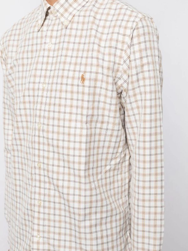 check-patterned long-sleeve shirt