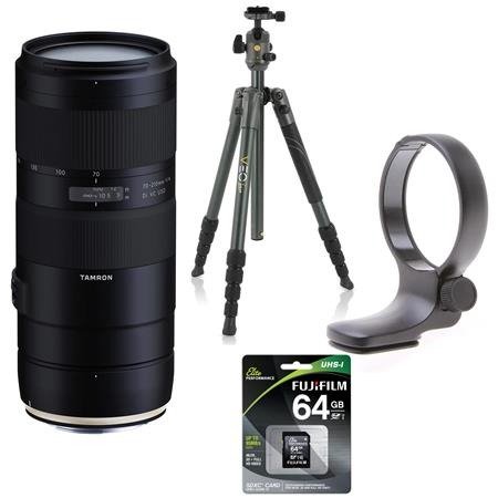 70-210mm f/4 Di VC USD Lens for Nikon F, Bundle with Tripod Kit