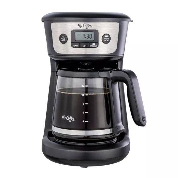 12-Cup Programmable Coffee Maker - Black