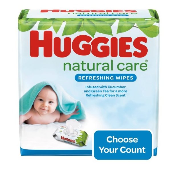 Natural Care Refreshing Baby Wipes, Scented, 3 Flip-Top Packs (168 Wipes Total)