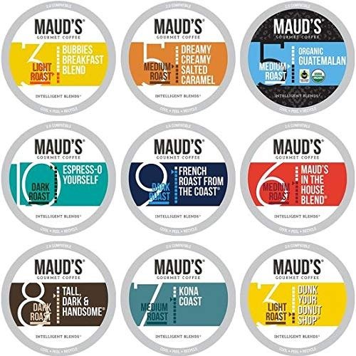 Maud's 9 Flavor Coffee Variety Pack, 80ct. Recyclable Single Serve Coffee Pods 