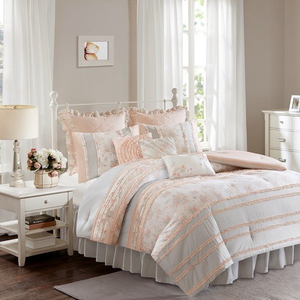 Serendipity Cotton Percale Comforter Set By Madison Park - Designer Living