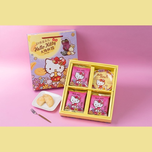 Hello Kitty 太阳饼礼盒-花满月圆(含限定瓷盘)