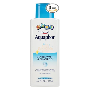 Aquaphor Baby Gentle Wash & Shampoo Tear Free, Fragrance Free Mild Cleanser, 8.4 oz (Pack of 3)