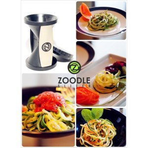 THE ORIGINAL ZOODLE SLICER - Premium Vegetable Spiralizer, Spiral Slicer, Zucchini Noodle Pasta Spaghetti Maker