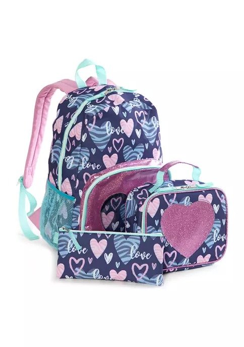 Kids 3-in-1 Hearts Backpack