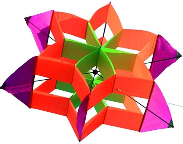 Hengda Kite-New Version 42 Inch So Beautiful 3D Lotus Flower Kite For Kids And Adults Easy To Carry With Flying Line