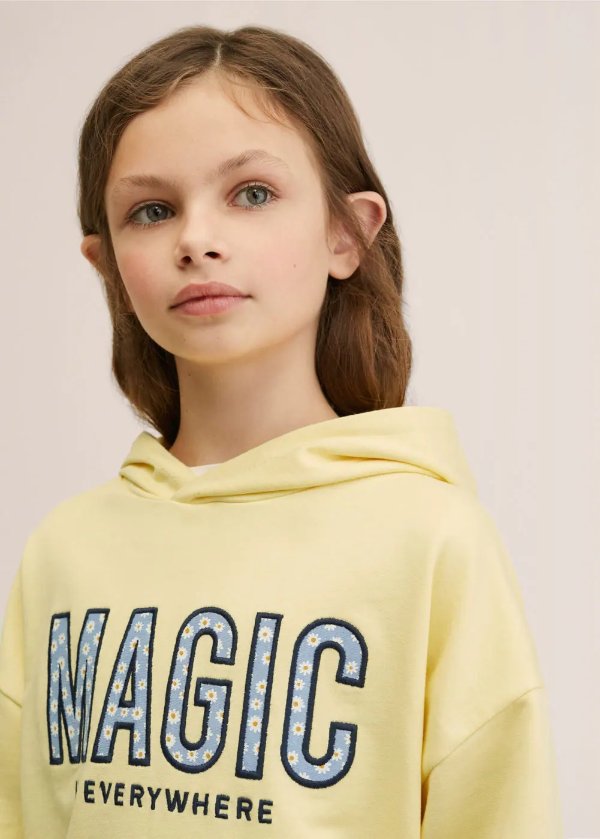 Oversized message sweatshirt - Girls | MANGO OUTLET USA